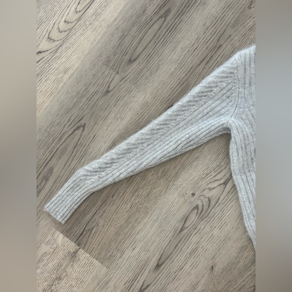 NEW Haven Well Within Pure Cashmere Cable Knit Roll Neck Sweater Grey Medium - Picture 2 of 9